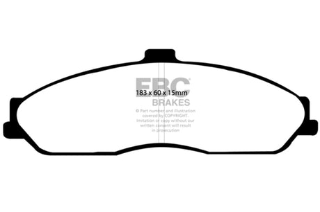 Plaquettes de frein avant EBC 03-04 Cadillac XLR 4.6 Bluestuff