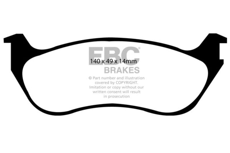 Plaquettes de frein arrière EBC Ultimax2 pour Ford Explorer 4.0 2WD 02-05