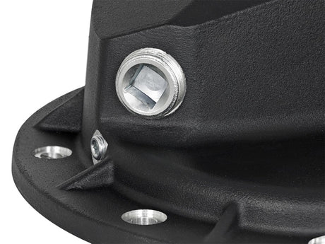 Couvercle de différentiel arrière aFe Power Pro Series noir avec ailettes usinées 16-17 Nissan Titan XD (AAM 9.5-14)