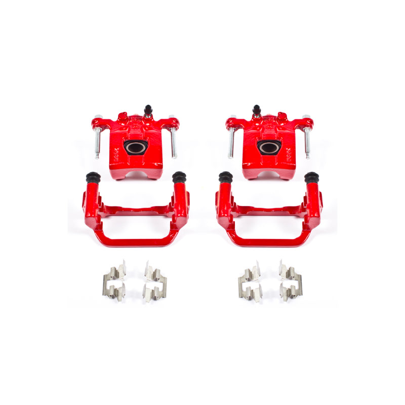 Power Stop 07-12 Nissan Altima Rear Red Calipers w/Brackets - Pair