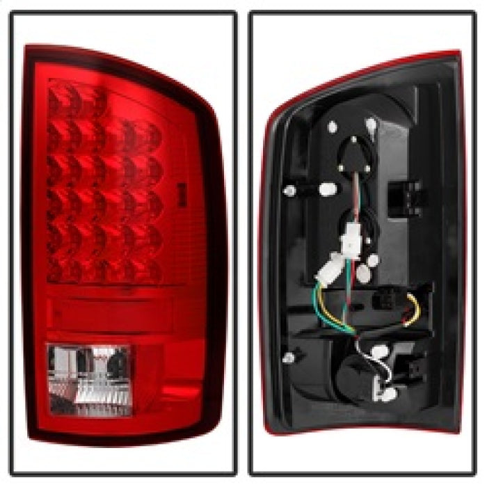 Feu arrière LED Spyder Dodge Ram 02-06 1500/Ram 2500/3500 03-06 Rouge transparent ALT-YD-DRAM02-LED-RC