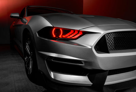 Phares à DEL Dynamic ColorSHIFT pour Ford Mustang 18-23 d'Oracle Lighting - Série noire VOIR LA GARANTIE