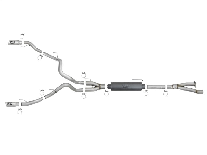 Échappement Cat-Back aFe MACHForce-XP 3 po à 3-1/2 po 304 SS avec embouts polis 17-18 Ford F-150 Raptor 3,5 L