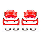 Étriers avant rouges Power Stop 2012 Chrysler 300 avec supports - Paire