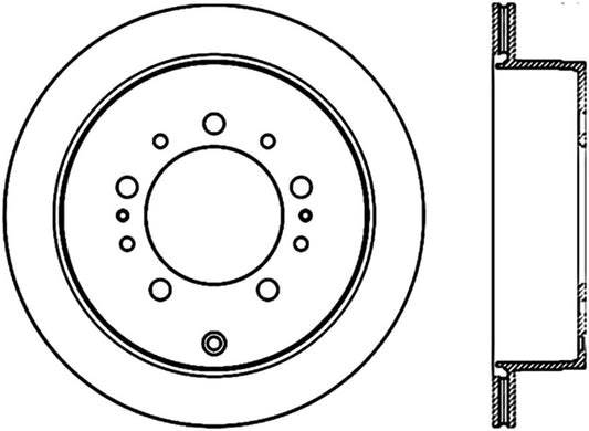 StopTech Sport Slot 08-13 Lexus LX450/470/570 / 07-12 Toyota Tundra Slotted Left Rear CRYO Rotor