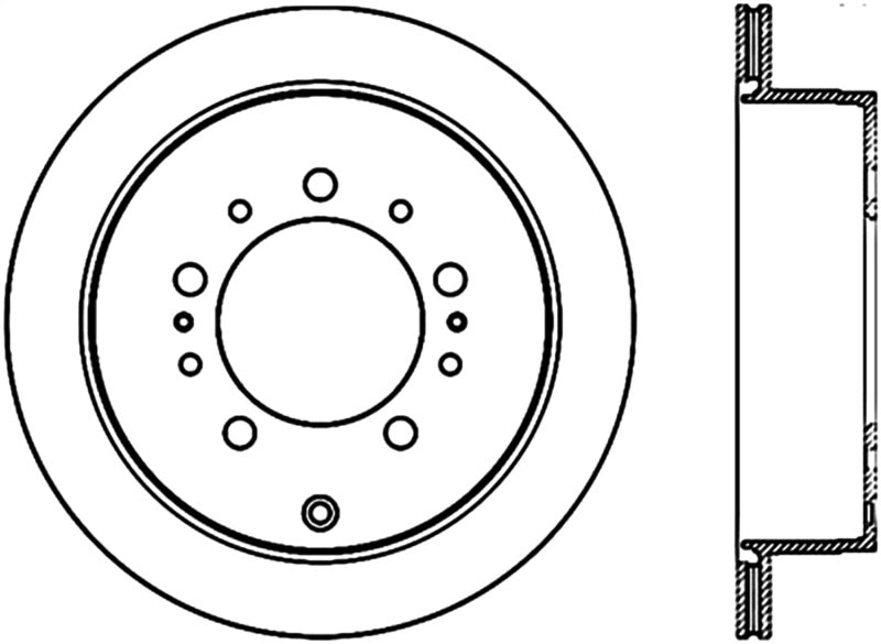 Rotor arrière gauche fendu et percé StopTech 08-11 Lexus LX570