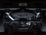 AWE Tuning 22-23 GMC Sierra 1500 AT4X 6.2L 0FG Catback Split Dual (pare-chocs plat) - Embouts chromés argentés