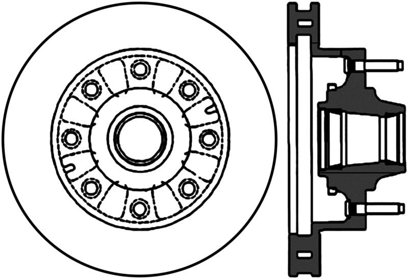 Disques de frein fendus CRYO-STOP avant droit StopTech pour Ford Excursion 2WD / 99-00 F250 SD 2WD