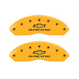 MGP 4 Caliper Covers Engraved F & R Chevy Racing Yellow Finish Black Char 1988 Chevrolet Corvette