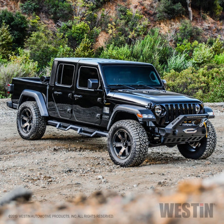 Pare-chocs avant Westin 18-19 Jeep Wrangler JL Stubby - Noir texturé