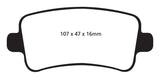 Plaquettes de frein arrière EBC 10+ Buick Allure (Canada) 3.0 Yellowstuff