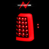 ANZO 1997-2004 Dodge Dakota Feux arrière à LED Boîtier noir Lentille transparente Paire