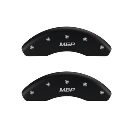 MGP 4 Caliper Covers Engraved Front & Rear Chevy racing Red finish silver ch