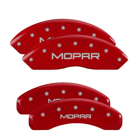 Couvre-étriers MGP 4 gravés avant et arrière bloc/chargeur finition rouge argent ch