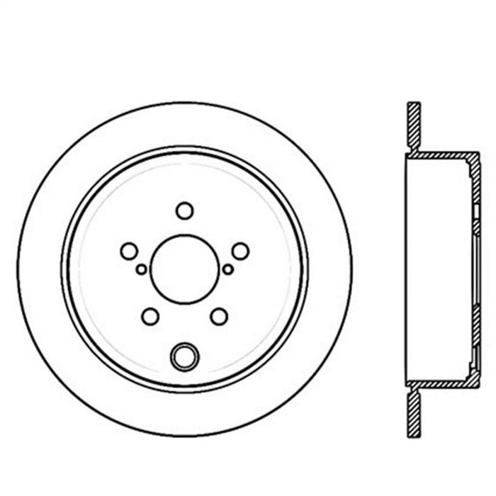 Rotor fendu arrière droit StopTech Power Slot 08-10 WRX