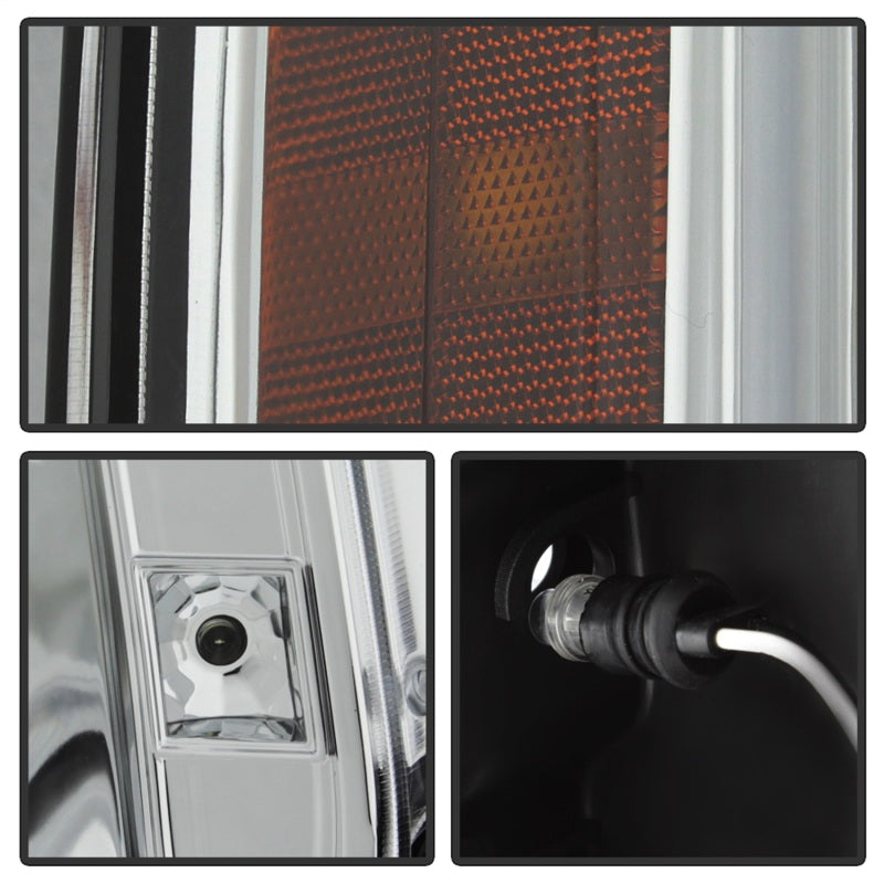 Phares de projecteur Spyder GMC Yukon 07-14/GMC Yukon XL 07-14 LED Halo LED Chrome PRO-YD-GY07-HL-C