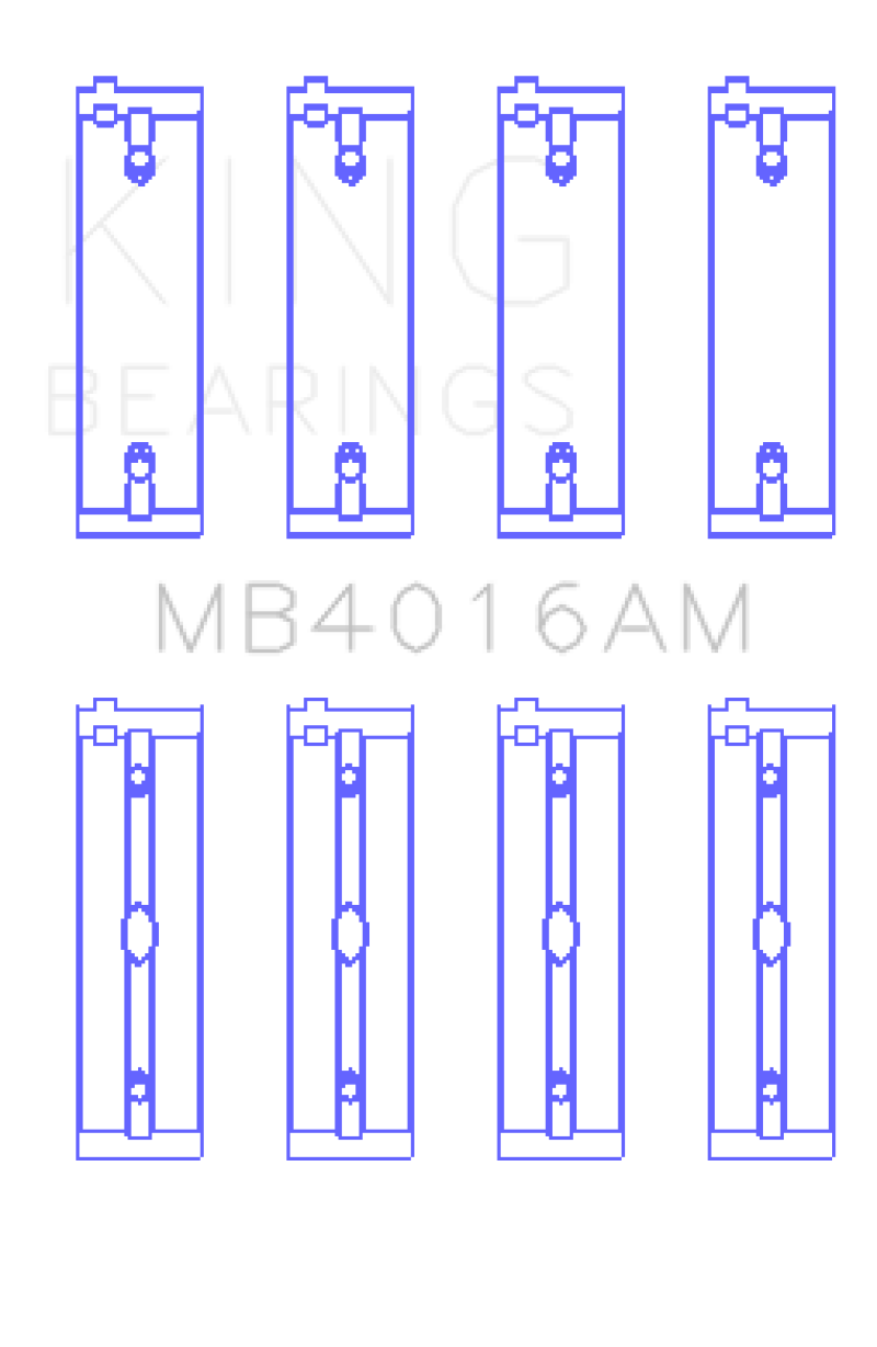 King Engine Bearings Mitsubishi 181CI 3.0L 6G72 V6 (Size +0.25) Main Bearing Set