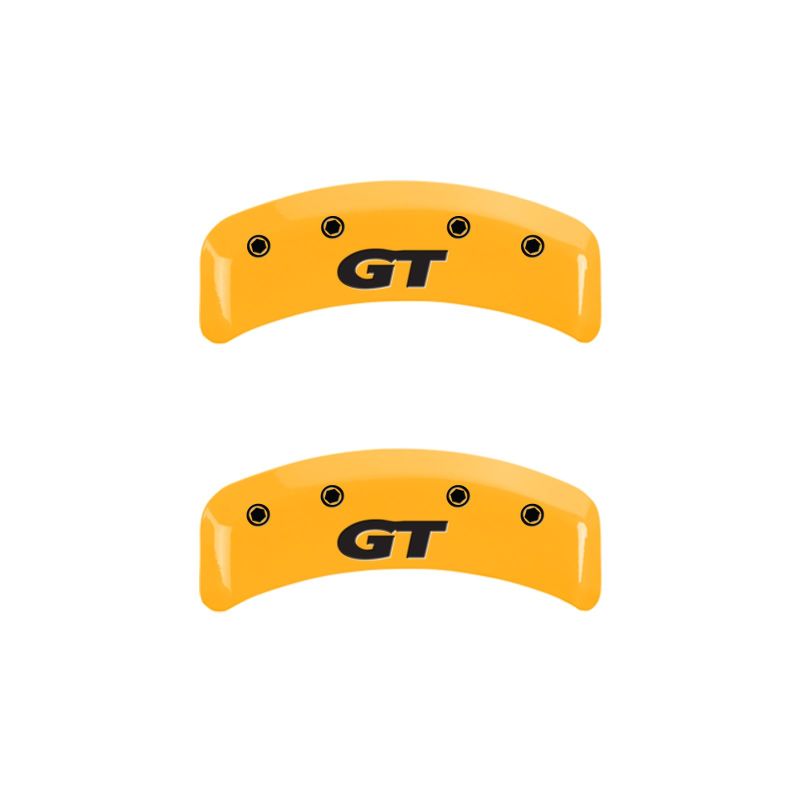 MGP 4 Caliper Covers Engraved Front Mustang Rear Sn95/Gt Yellow Finish Black Char 2001 Ford Mustang