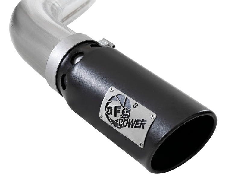 aFe Large Bore-HD 4 po 409 SS DPF-Échappement arrière 18-19 Ford F-150 V6-3.0L (td) avec embout noir