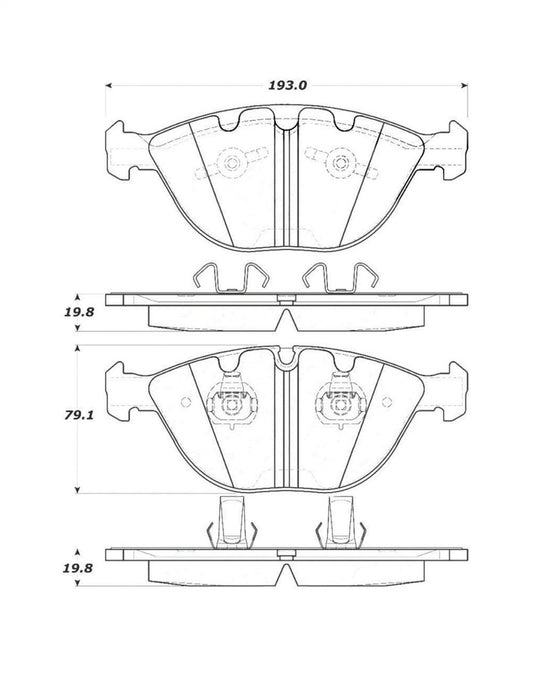 Plaquettes de frein avant StopTech Street Touring 06-09 BMW M5 E60 / 07-09 M6 E63/E63