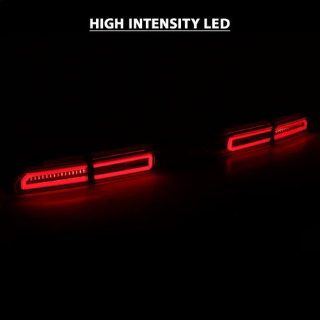 Feux arrière à LED ANZO 08-10 Dodge Challenger - Rouge/transparent avec clignotant séquentiel