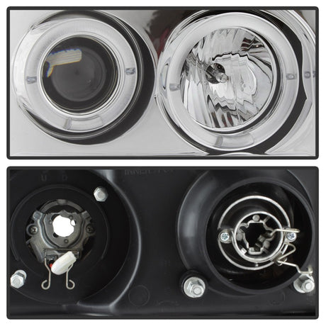 Phares de projecteur Spyder GMC Sierra 1500/2500/3500 07-13 LED Halo- LED Chrome PRO-YD-GS07-HL-C
