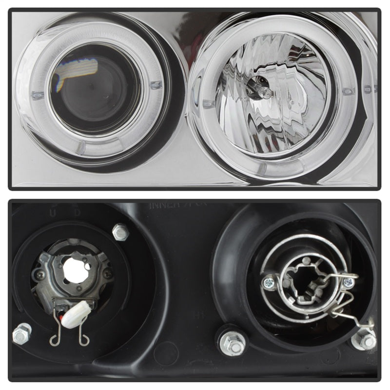 Phares de projecteur Spyder GMC Sierra 1500/2500/3500 07-13 LED Halo- LED Chrome PRO-YD-GS07-HL-C