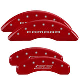 Couvre-étriers MGP 4 gravés à l'avant Gen 5/Camaro gravés à l'arrière Gen 5/SS finition rouge argent ch