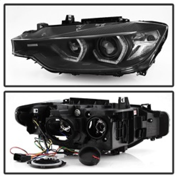 Phares de projecteur Spyder 12-14 BMW F30 Série 3 4DR - LED DRL - Noir (PRO-YD-BMWF3012-DRL-BK)