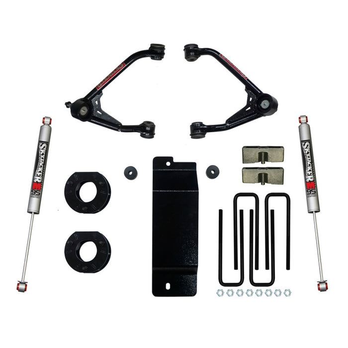 Skyjacker 2007-2013 GM 1500 4WD 3,5-4 pouces Kit de levage UCA avec amortisseurs arrière monotube M9500