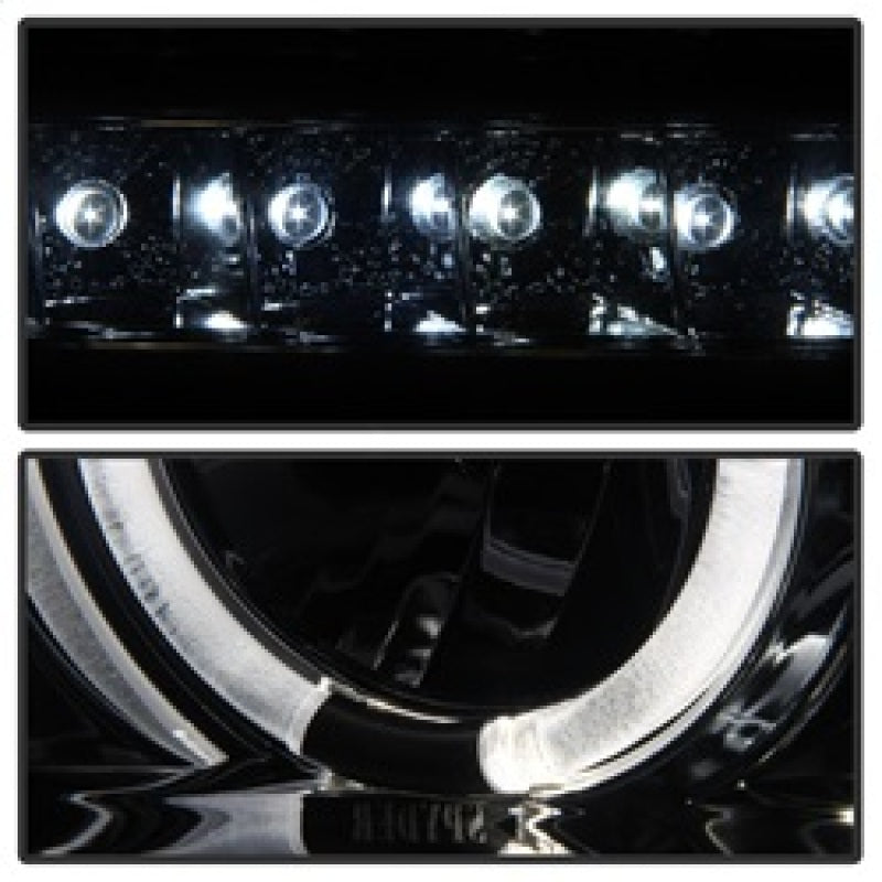 Phares de projecteur Spyder Toyota Tundra 07-13 LED Halo LED Smke PRO-YD-TTU07-HL-SM