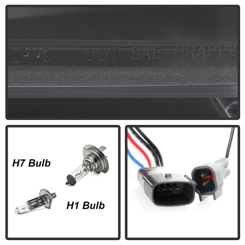 Phares Spyder 18-19 Ford F-150 Proj - Modèle halogène - Clignotant séquentiel à LED - Noir PRO-YD-FF15018-LBSEQ-BK