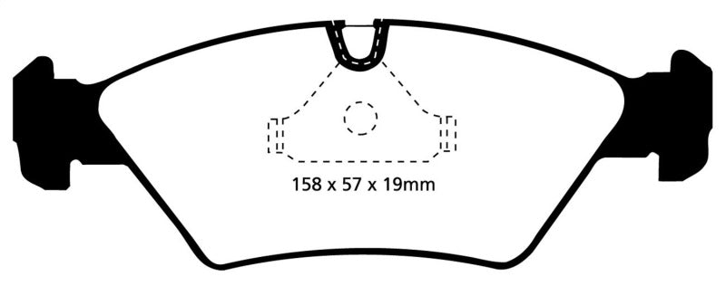 Plaquettes de frein avant EBC 87-91 Yellowstuff pour BMW M3 2.3 (E30)