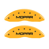 MGP 4 Caliper Covers Engraved Front & Rear Mopar Yellow Finish Black Char 2006 Dodge Charger