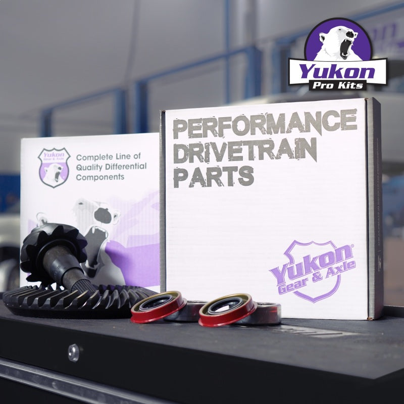 Yukon 8.5in GM 3.73 Rear Ring & Pinion Install Kit Axle Bearings 1.78in Case Journal