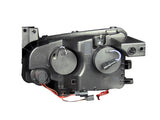 Phares de projecteur ANZO 2006-2010 Dodge Charger avec halo chromé