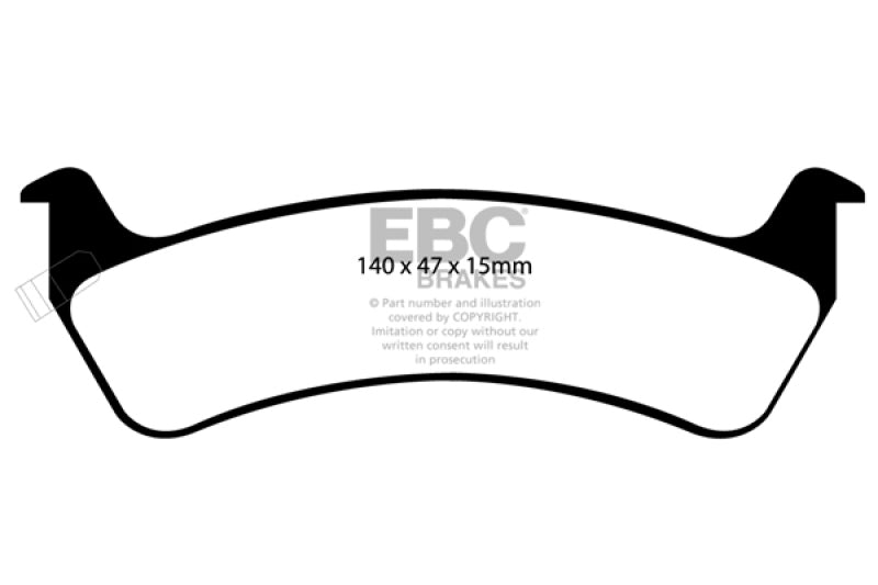 Plaquettes de frein arrière EBC 92-94 Jeep Grand Cherokee 4.0 Yellowstuff