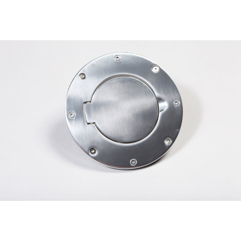 Porte de bouchon de réservoir non verrouillable Rugged Ridge en aluminium poli 97-06 Wrang