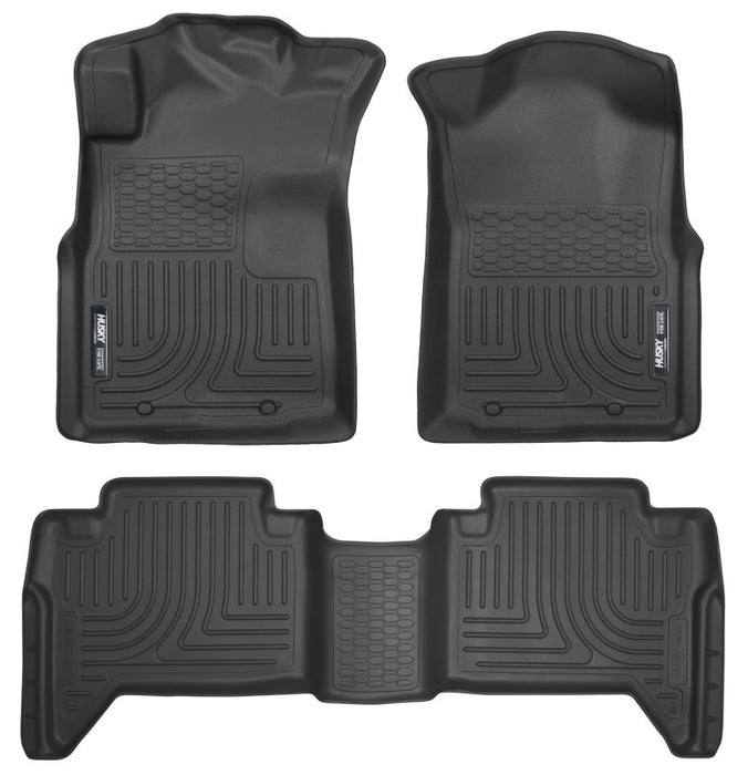 Revêtements de sol noirs Husky Liners 05-13 Toyota Tacoma WeatherBeater Combo