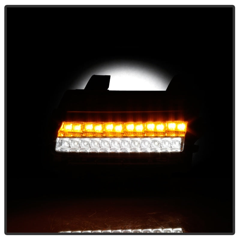 Feux de pare-chocs avant à LED Spyder Jeep Wrangler 2018-2019 (modèle LED uniquement) - Signal séquentiel - Chrome