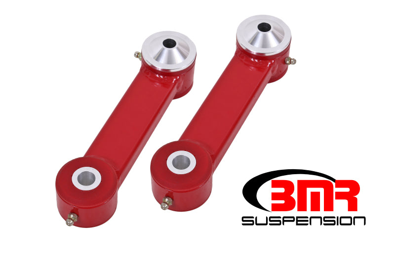 Bras de suspension inférieurs arrière BMR 15-17 Mustang S550 à liaison verticale (polyuréthane) - Rouge