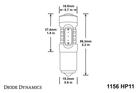Diode Dynamics 1156 LED Bulb HP11 LED - Cool - White (Single)