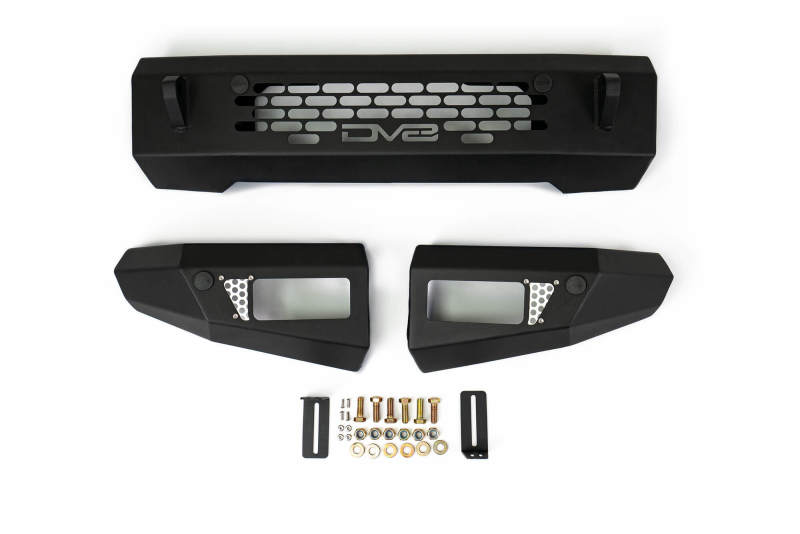 Pare-chocs DV8 Offroad 2021+ Ford Bronco - Peut accueillir une barre lumineuse à double rangée de 20 pouces et (4) supports d'éclairage pour pod de 3 pouces