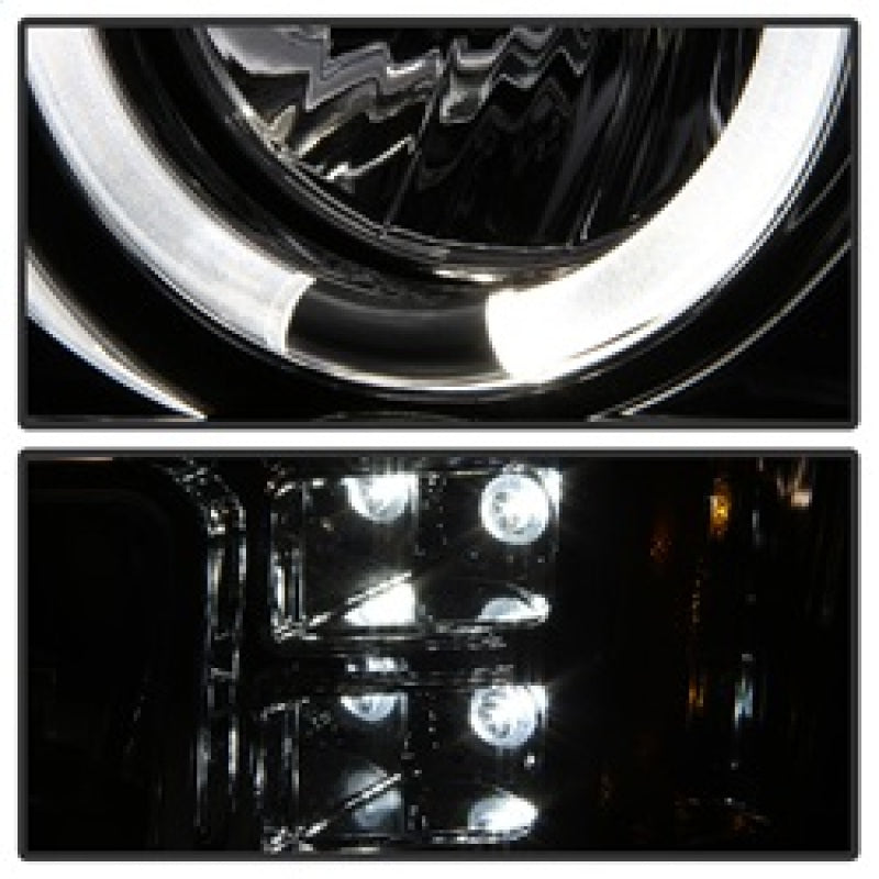 Phares de projecteur Spyder GMC Sierra 1500/2500/3500 07-13 LED Halo- LED Chrome PRO-YD-GS07-HL-C