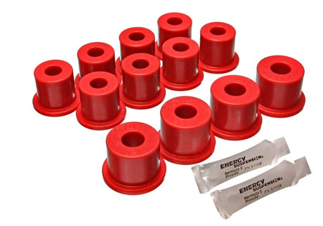 Ensemble de bagues de ressort à lames arrière rouges Energy Suspension 80-86 Nissan 720 et Hardbody Pickup 2WD