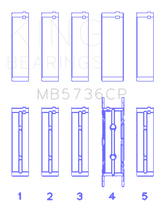 King Engine Bearings Ford Powerstroke 6.0L/6.4L Diesel (Size +0.25mm) Crankshaft Main Bearing Set