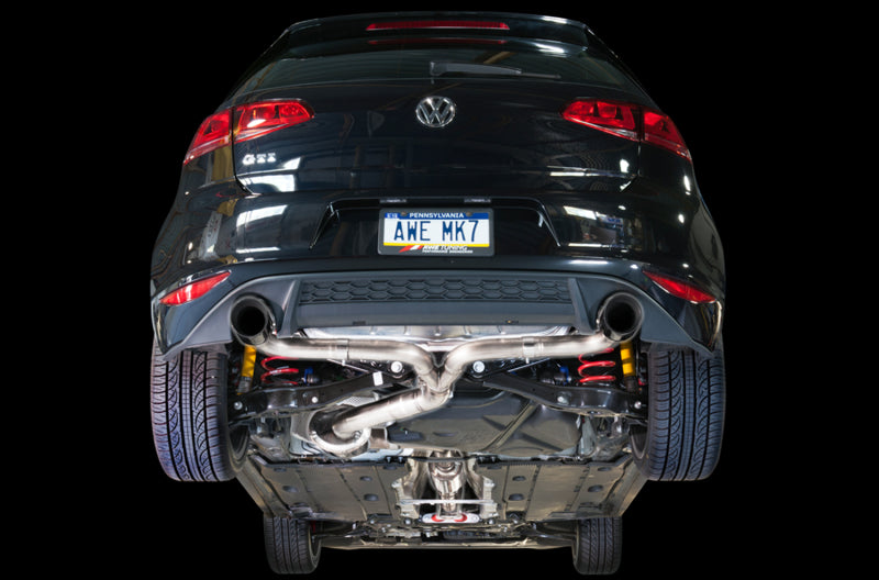 Échappement AWE Tuning VW MK7 GTI Touring Edition - Embouts chromés argentés