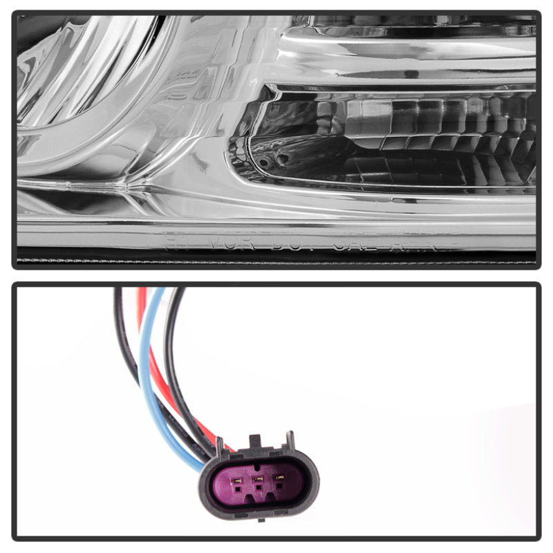 Phares de projecteur Spyder Dodge Ram 09-12 Barre lumineuse DRL Chrome PRO-YD-DR09-LBDRL-C