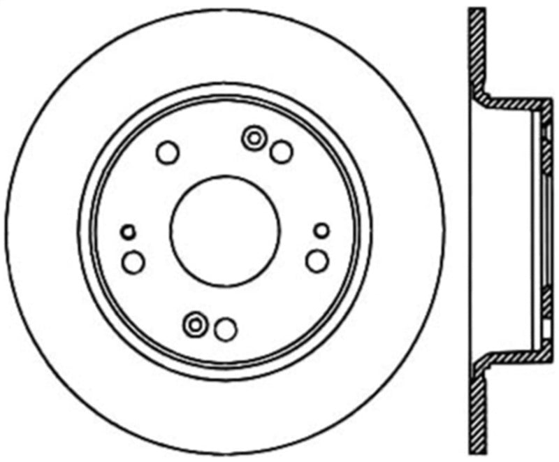 Rotor CRYO fendu arrière gauche StopTech Power Slot 09-12 Acura TSX / 08-12 Honda Accord Coupé