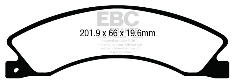 Plaquettes de frein arrière EBC 12+ Nissan NV 1500 Ultimax2